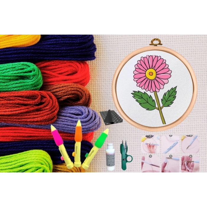 ÇOK SATAN Punch Seti Nakış Seti Kasnaklı Kendin Yap Seti Seri 35