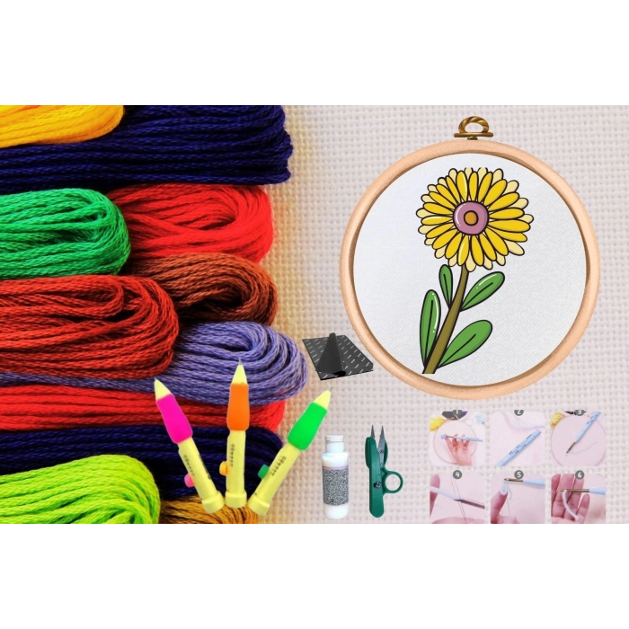 ÇOK SATAN Punch Seti Nakış Seti Kasnaklı Kendin Yap Seti Seri 36