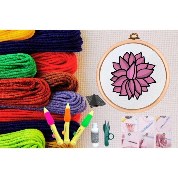 ÇOK SATAN Punch Seti Nakış Seti Kasnaklı Kendin Yap Seti Seri 37