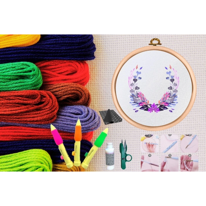 ÇOK SATAN Punch Seti Nakış Seti Kasnaklı Kendin Yap Seti Seri 42