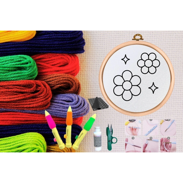 ÇOK SATAN Punch Seti Nakış Seti Kasnaklı Kendin Yap Seti Seri 50