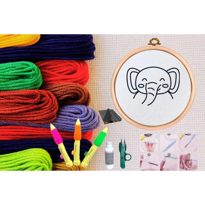 ÇOK SATAN Punch Seti Nakış Seti Kasnaklı Kendin Yap Seti Seri 54