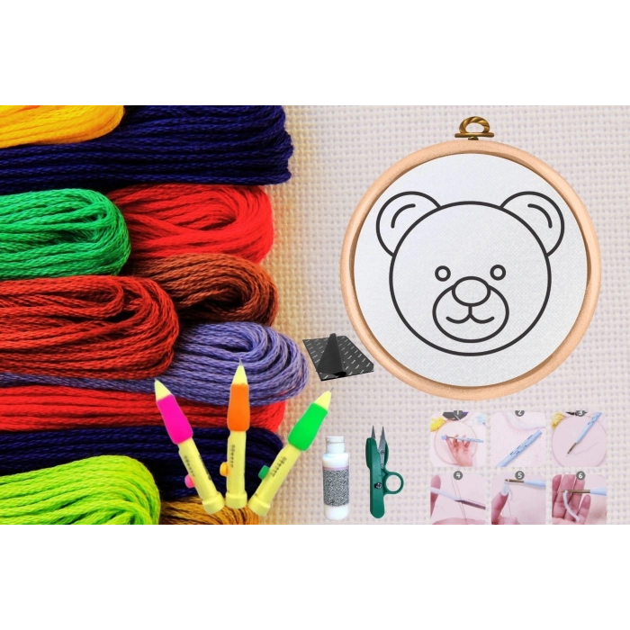 ÇOK SATAN Punch Seti Nakış Seti Kasnaklı Kendin Yap Seti Seri 57