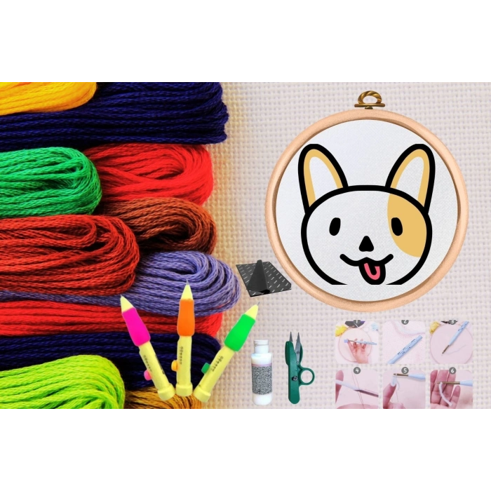 ÇOK SATAN Punch Seti Nakış Seti Kasnaklı Kendin Yap Seti Seri 58