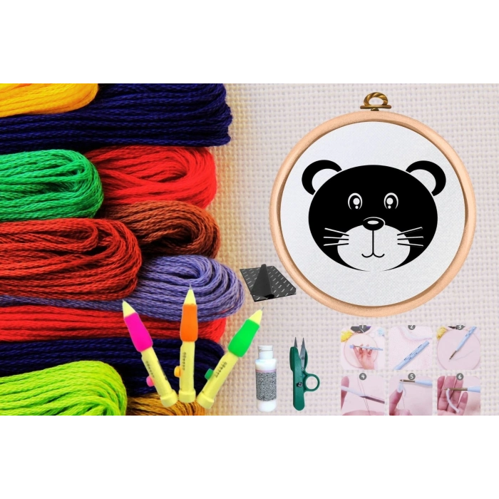 ÇOK SATAN Punch Seti Nakış Seti Kasnaklı Kendin Yap Seti Seri 59