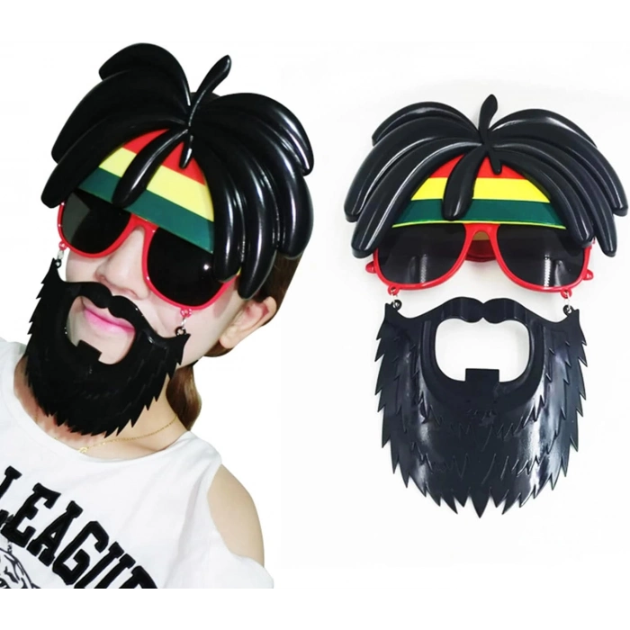 ÇOK SATAN Rasta Peruklu Bob Marley Parti Gözlüğü