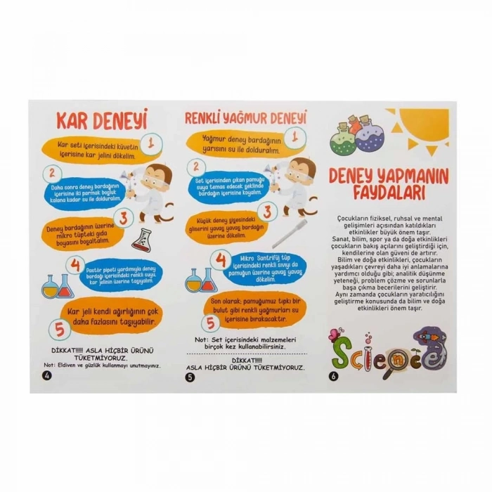 ÇOK SATAN Renkli Kar ve Renkli Yağmurlar Bilim Seti