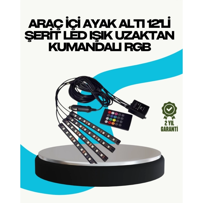 ÇOK SATAN RGB Geçişli 4 Parça Araç İçi Aydınlatma