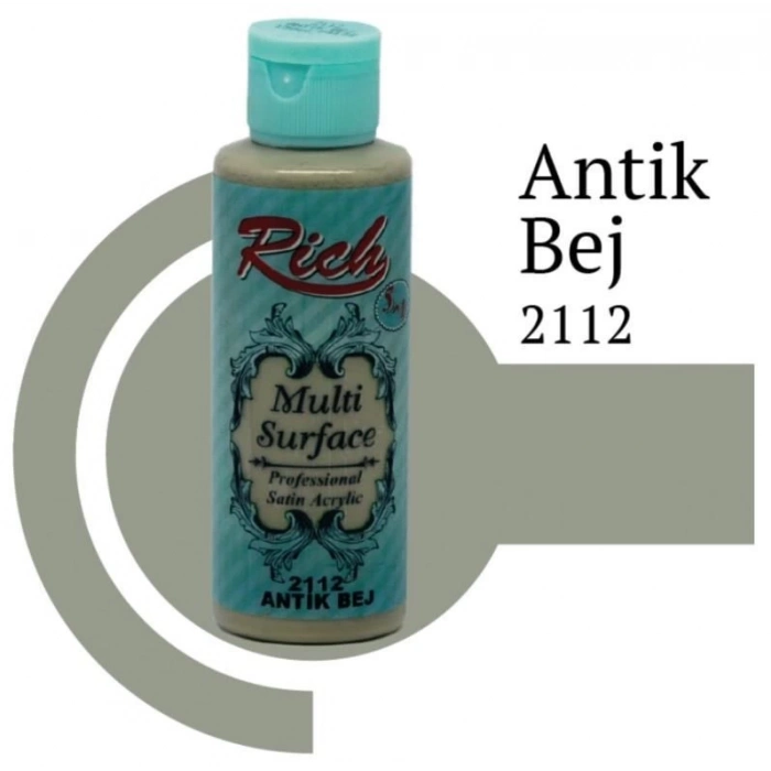 ÇOK SATAN Rich Multi Surface 2112 Antik Bej Akrilik Boya 120 cc