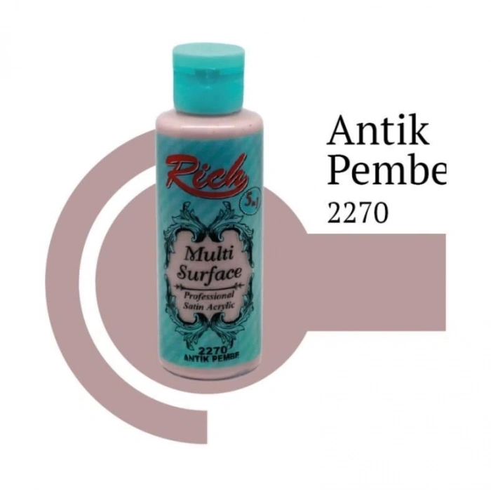 ÇOK SATAN Rich Multi Surface 2270 Antik Pembe Akrilik Boya 120 cc