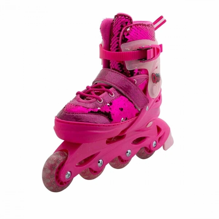 ÇOK SATAN Rising Sports Inline 4 Teker Paten Pembe Payetli