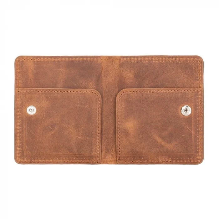 ÇOK SATAN Robin Deri Kartlık Cüzdan G2 Antik Kahve