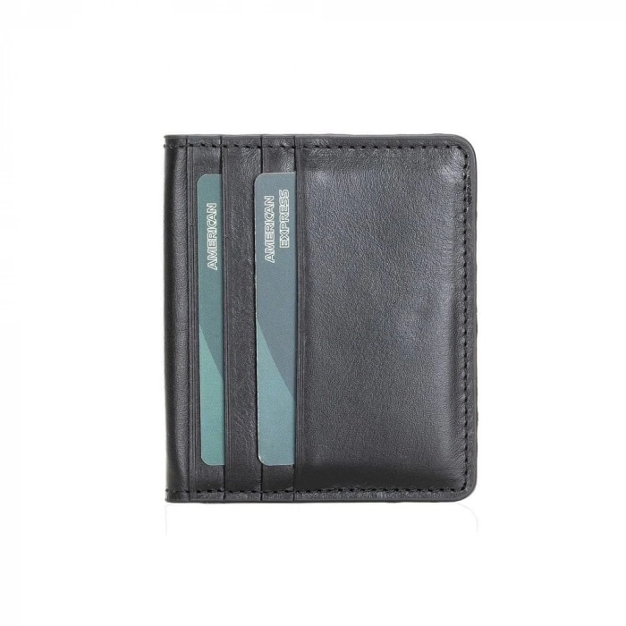 ÇOK SATAN Robin Deri Kartlık Cüzdan RST1 Siyah