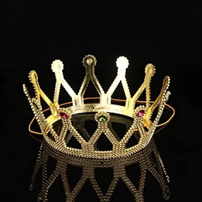 ÇOK SATAN Rönesans Kostümlü Kraliyet Ortaçağ Altın Gold Kraliçe Prenses Tacı
