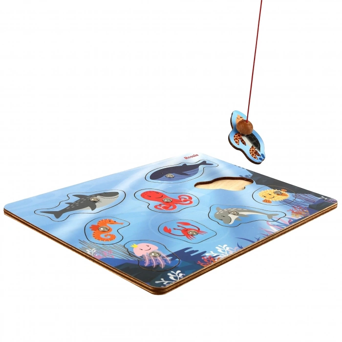 ÇOK SATAN Rossie Ahşap Balık Tutma Oyunu Ve Puzzle