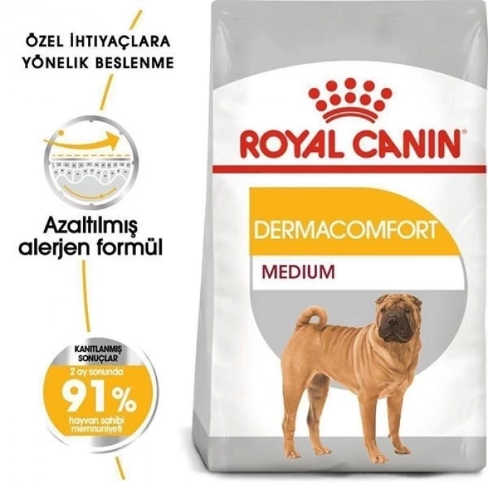 ÇOK SATAN Royal Canin Adult Medium Dermacomfort Yetişkin Köpek Maması 12 Kg