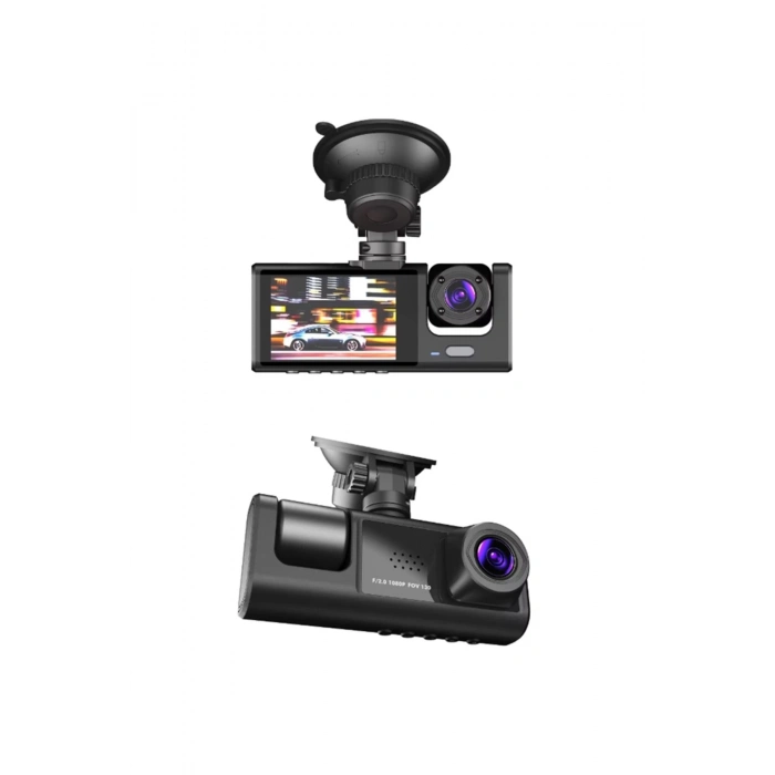 ÇOK SATAN S-1 1080p Araç içi Kamera 3 Kameralı ( Ön Görüş - Geri görüş - İç Görüş ) Gece Görüşlü