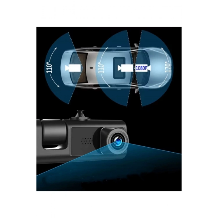 ÇOK SATAN S-1 1080p Araç içi Kamera 3 Kameralı ( Ön Görüş - Geri görüş - İç Görüş ) Gece Görüşlü