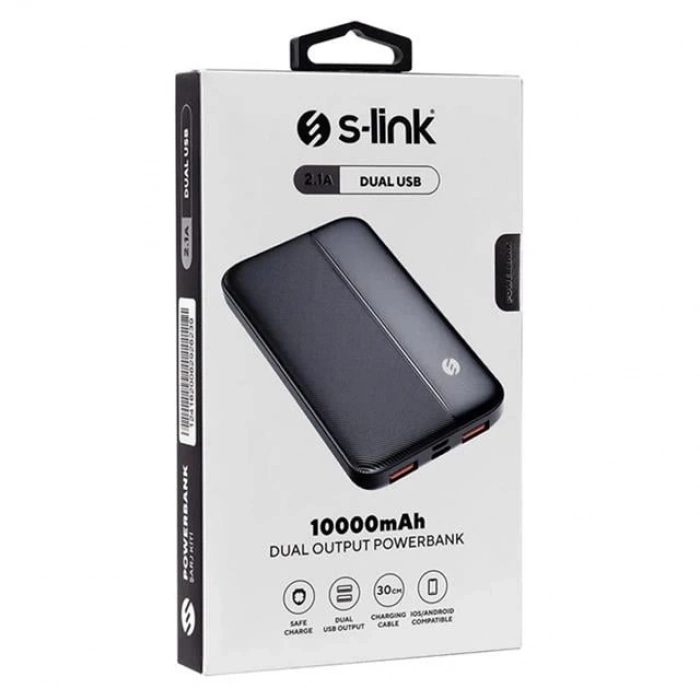 ÇOK SATAN S-link Ip-g10n Siyah Micro+type C Girişli 10000mah Taşınabilir Şarj Cihazı Powerbank