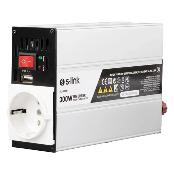 ÇOK SATAN S-link Sl-300w 300w Dc12v-ac230v Çakmaktan Power İnverter