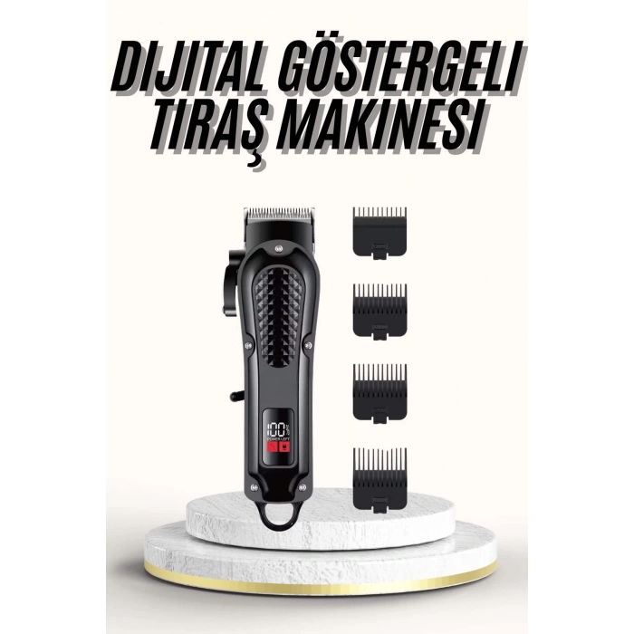 ÇOK SATAN Saç Kesme Aleti Dijital Saç Sakal Tıraş Makinesi Dijital Göstergeli