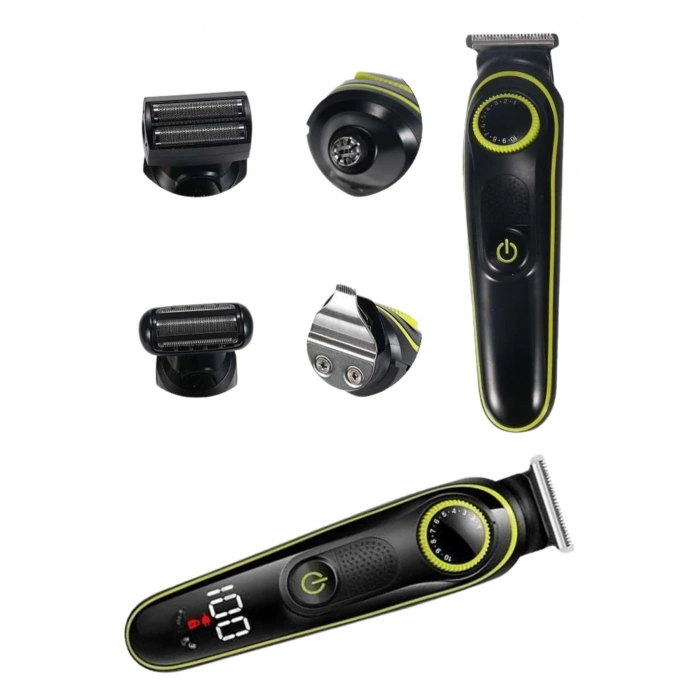 ÇOK SATAN Saç Sakal Şekillendirici Tıraş Makinesi 5 Başlıklı Paslanmaz Çelik Bıçaklı Unısex