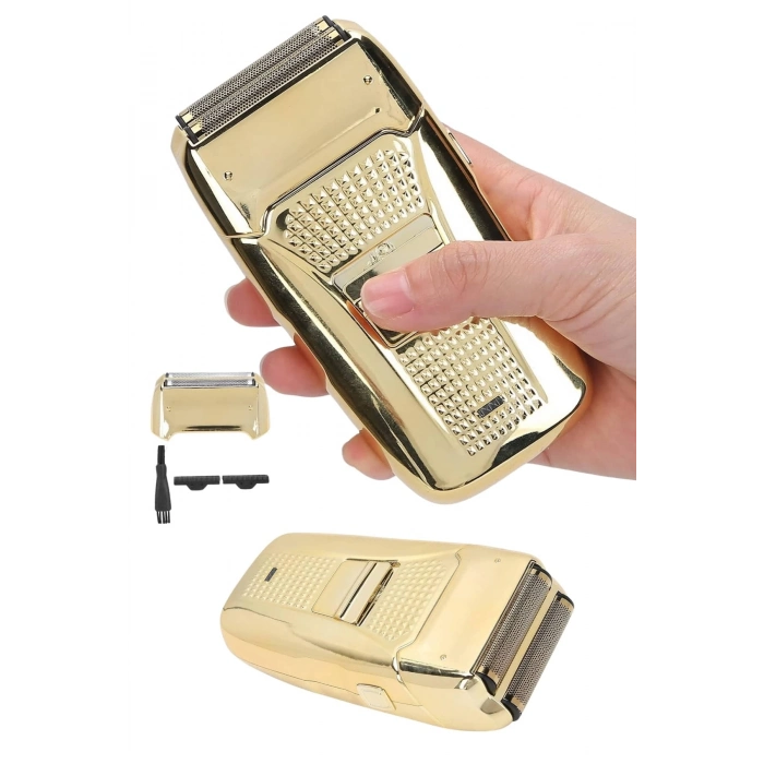 ÇOK SATAN Sakal Kesme Tıraş Makinesi Paslanmaz Çelik Gold Şarjlı