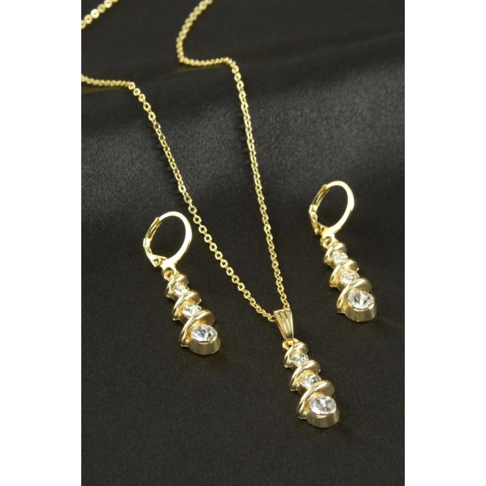 ÇOK SATAN Salkım Taşlı Set Kolye