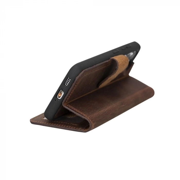 ÇOK SATAN Samsung Galaxy S23 Uyumlu Deri Cüzdanlı Kılıf G2 Kahve