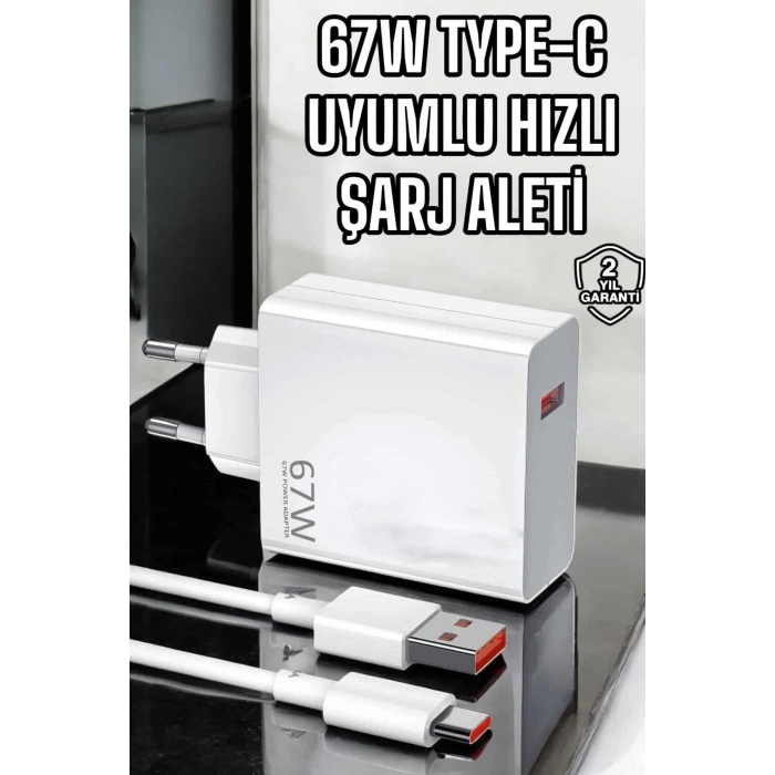 ÇOK SATAN Şarj Aleti Turbo Hızlı 67W Type-C Hızlı Şarj