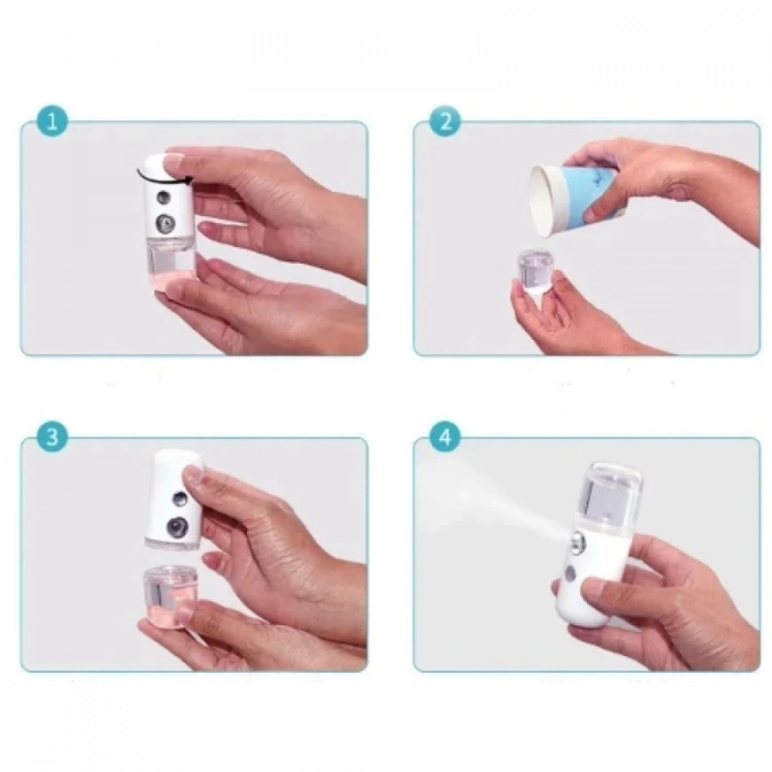 ÇOK SATAN Şarjlı Mini Yüz Nemlendirici Dezenfektan Cihazı Mist Sprayer