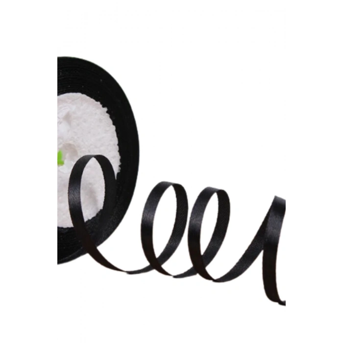 ÇOK SATAN Saten Kurdele 2 cm 10 Metre Siyah