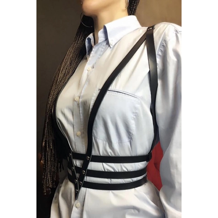 ÇOK SATAN Seksi Günlük Göğüs Deri Harness 1058