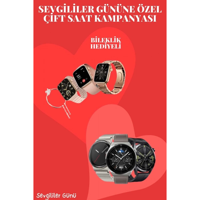 ÇOK SATAN Sevgiliye Özel Yeni Nesil Akıllı Saat Çiftlere Özel Kampanya Çift Saatleri