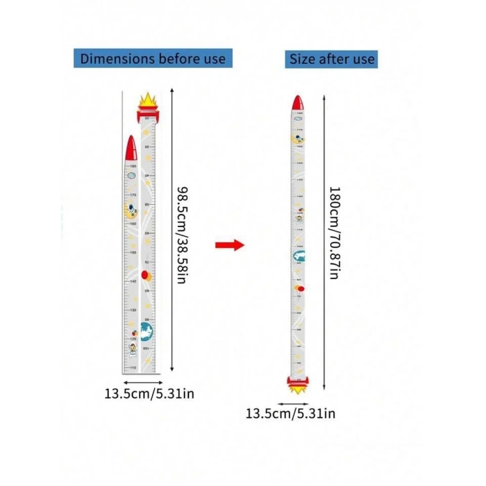 ÇOK SATAN Sevimli Sarı Zürafa   Yeşil Dinazor   Deniz Kızı   Roket  Ağaç Boy Ölçüsü Sticker