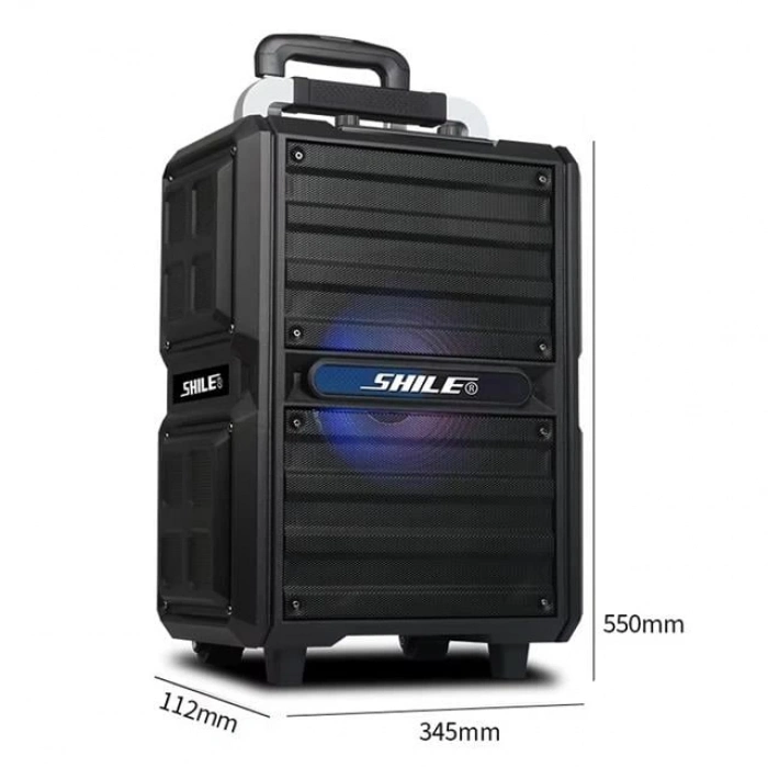 ÇOK SATAN Shile Sl-2017 50 Watt Taşınabilir Seyyar Aktif Amfi Hoparlör Kablosuz El + Yaka Mikrofonlu Usb+sd+bt Kumandalı