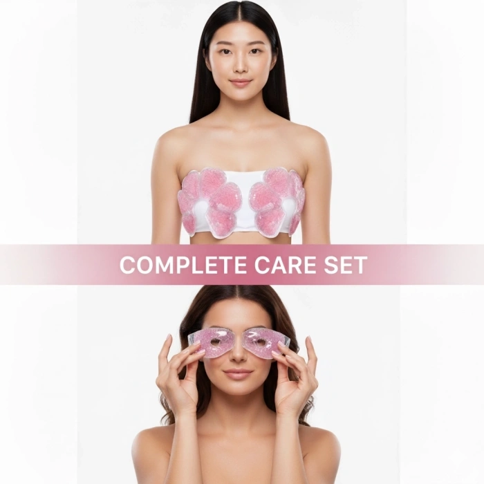 ÇOK SATAN Sıcak Soğuk Göğüs Pedi 2’li Ve Jel Boncuklu Göz Maskesi Seti – Emziren Anneler İçin