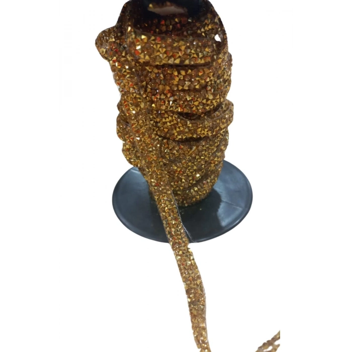 ÇOK SATAN Silikonlu Yapıştırma Taş 1 cm Gold 1 Metre