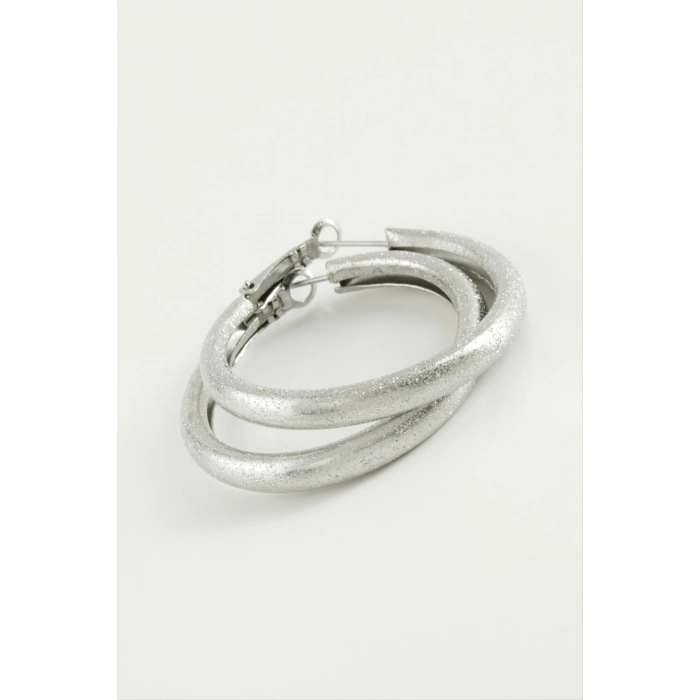 ÇOK SATAN Simli Boru Halka Küpe 3,5 cm