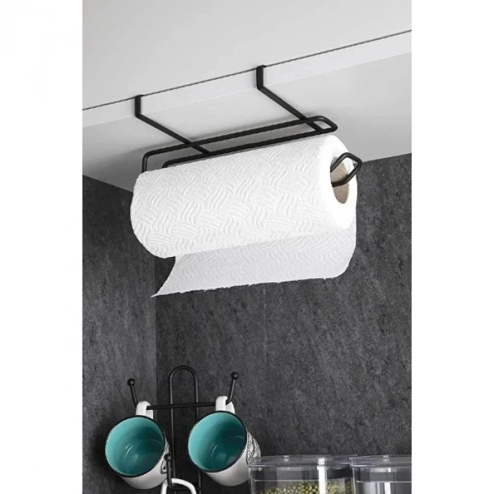 ÇOK SATAN Siyah Dolap İçi Kağıt Havluluk Askı