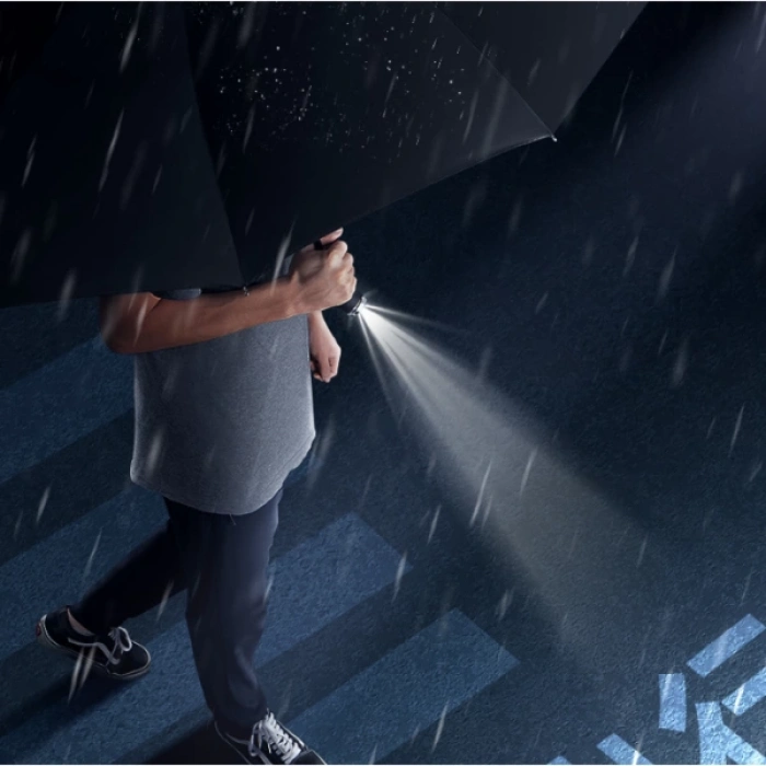 ÇOK SATAN Siyah El Fenerli Şemsiye