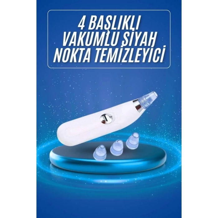 ÇOK SATAN Siyah Nokta Temizleme Cihazı 4 Başlıklı Vakumlu Pilli Ölü Deri Arındırma