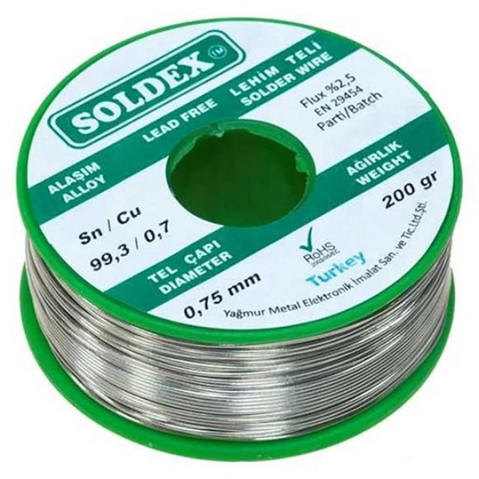 ÇOK SATAN Soldex 0.75 Mm 200 Gr Kurşunsuz Lehim Teli