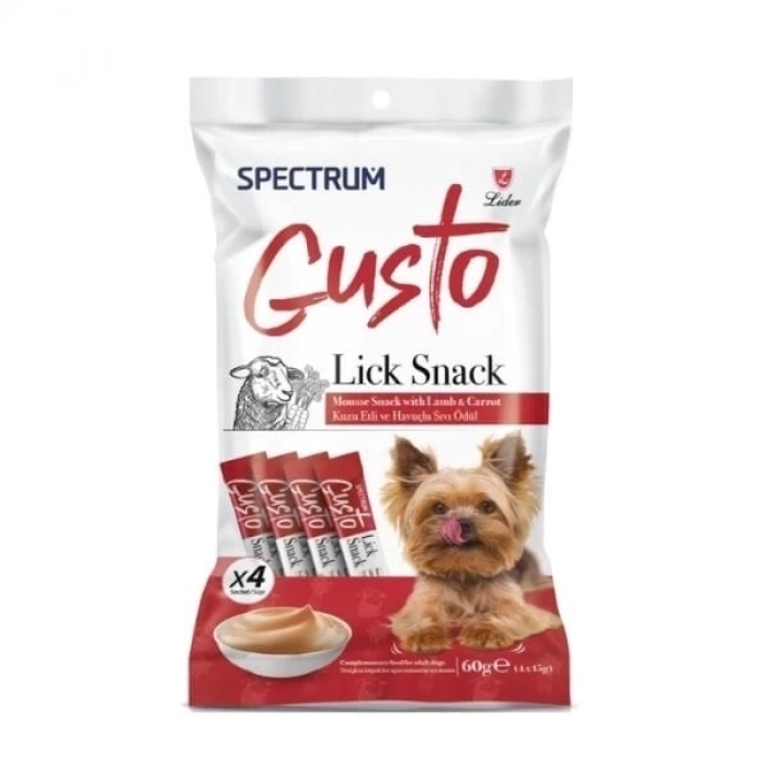 ÇOK SATAN Spectrum Gusto Kuzu Etli ve Havuçlu Sıvı Yetişkin Köpek Ödül Maması 4x15 Gr