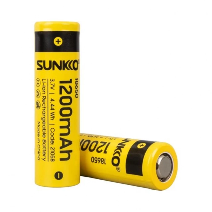ÇOK SATAN Sunkko 3.7 Volt 1200 Mah 18650 Şarj Edilebilir Pil (tekli)