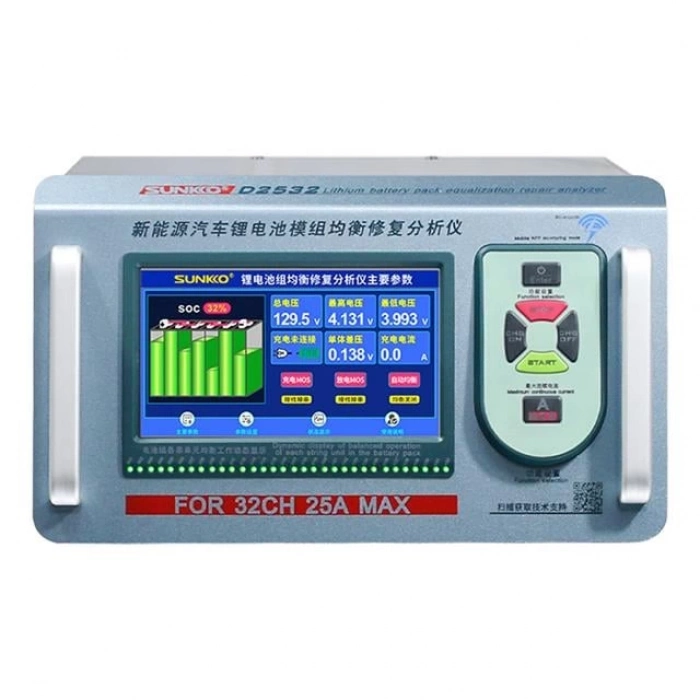 ÇOK SATAN Sunkko D2532 Elektrikli Araç Lityum Batarya Akü Modülü Dengeleyici - Test Cihazı Analizörü