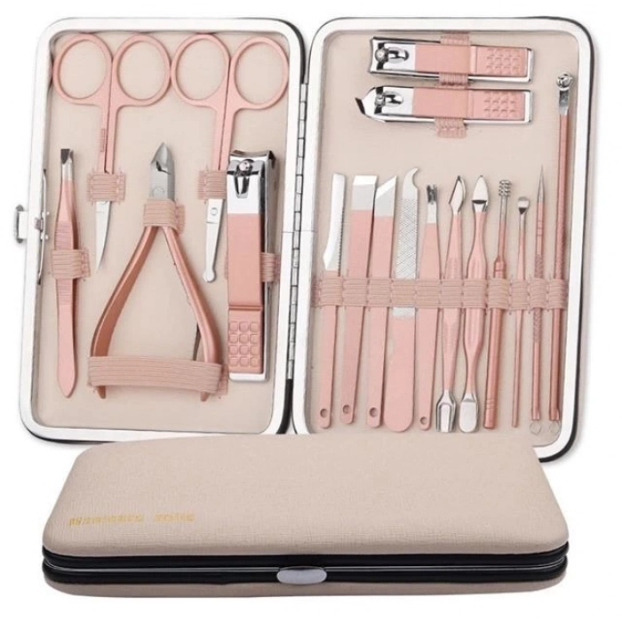 ÇOK SATAN Sunup Sn-27097 Paslanmaz Çelik 18in1 Profesyonel Manikür Tırnak Bakım Seti
