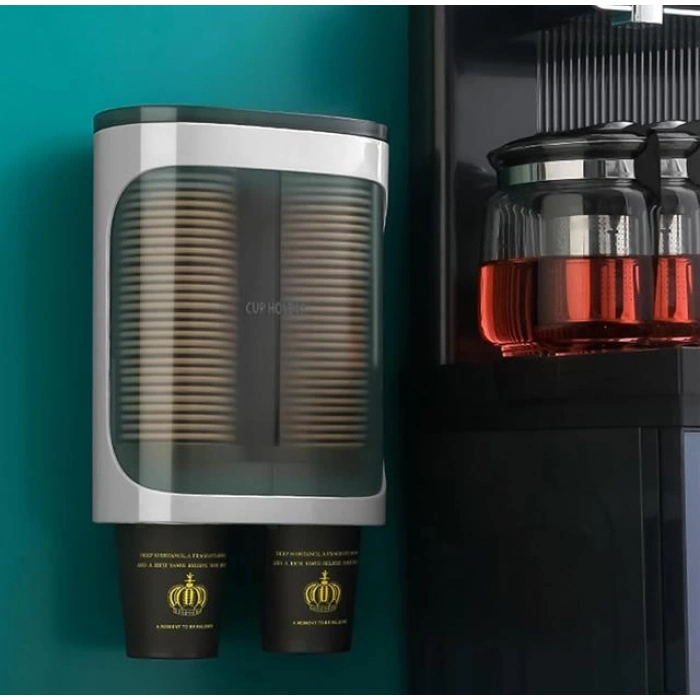 ÇOK SATAN Sunup Sn-27109 Kendinden Yapışkanlı Çiftli Plastik - Karton Bardak Dispenseri