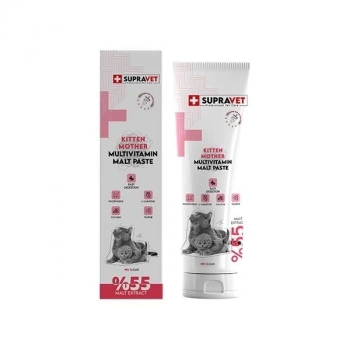 ÇOK SATAN Supravet Kitten & Mother Multivitamin Malt Paste Kedi Macunu 100 Gr