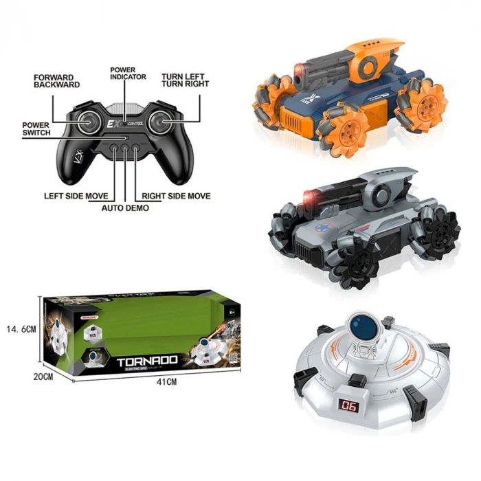 ÇOK SATAN SYR-666-804 Kumandalı Şarjlı Ufo Avcısı ve Akrobatik Araba -Vardem Oyuncak